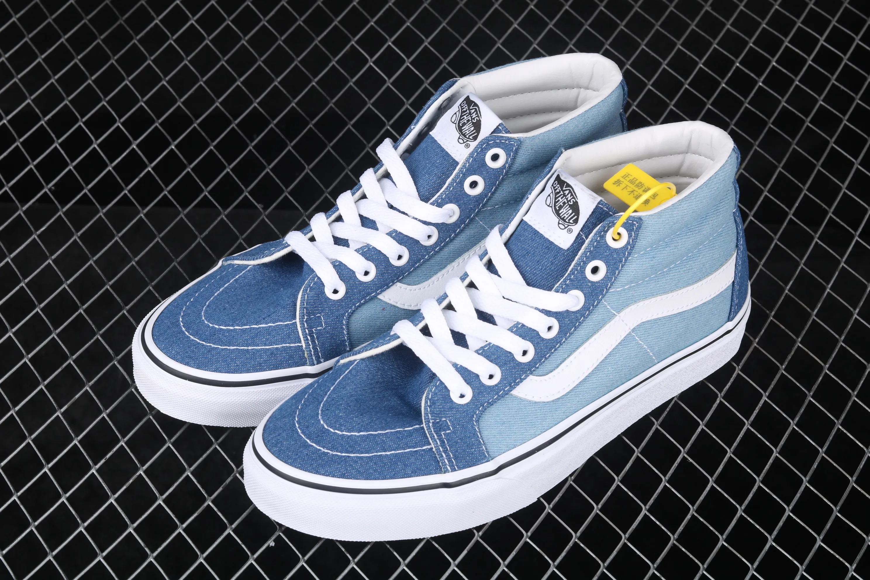 All categories Vans Vans series Vans Mid Vans China Vans Sk8-Mid classic denim blue mid-top casual sneakers VN0A3MV8Q69